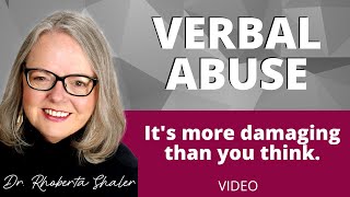 Verbal Abuse  Its More Than You Think [upl. by Pavel]