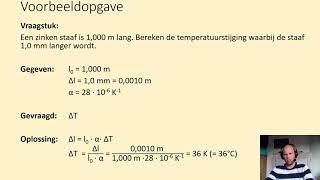 Lineaire uitzetting en de de lineaire uitzettingscoëfficiënt incl voorbeeldopgave [upl. by Allix]