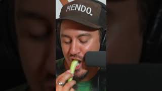 CASEY FREY EATS A PHAT CELERY STOCK caseyfrey asmr rap yurt [upl. by Leola]