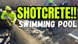 Swimming Pool Build Concrete shotcrete [upl. by Mauretta957]