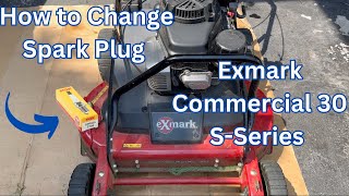 How to Change the Spark Plug on an Exmark Commercial 30 SSeries Lawn Mower Kawasaki FJ180V [upl. by Uria]