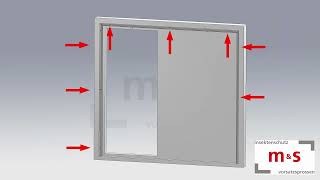 Montageanleitung Schiebetür Beschlag 446  mamps Insektenschutzsysteme [upl. by Annael676]