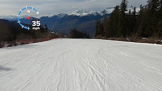 35MPH RED run called OURS  Les Arcs ski resort trip  Feb 2023 [upl. by Louth]