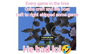 Every game in the hive cubecraft and lifeboat from left to rightRE UPLOAD [upl. by Whipple836]