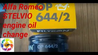 Alfa Romeo STELVIO engine oil change Замена моторного масло [upl. by Naujej]