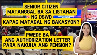 ✅MATANGGAL BA SA LISTAHAN NG DSWD ANG SENIOR CITIZEN NA MATAGAL NA SA BAKASYON [upl. by Varhol]