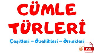 CÜMLE TÜRLERİ Konu Anlatımı [upl. by Siclari442]