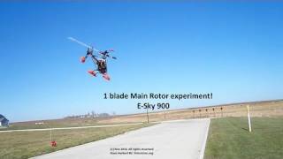 Single Rotor Bladed ESky 900 Heli  Mild 3D STUNTS of Blade 400 amp Hyperfly [upl. by Eitnom545]