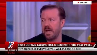 Ricky Gervais Talking Free Speech With The View Panel [upl. by Atilrac918]