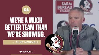 Mike Norvell speaks after losing to his former team FSU dropping third straight to open season [upl. by Plate]