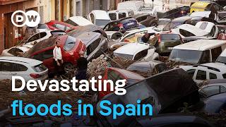 Flash flooding in Spain kills dozens rescue operations underway  DW News [upl. by Egreog]