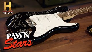 Pawn Stars Do America ULTRARARE Rolling Stones Signed Guitar Could Be FAKE Season 1 [upl. by Atnuhs]