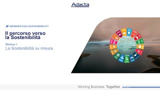 Webinar ESG Sustainability  la Sostenibilità su misura [upl. by Aizahs]