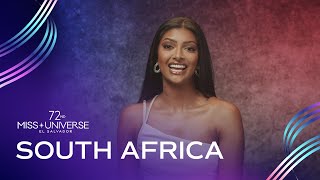 72nd MISS UNIVERSE  South Africa UCAP with Bryoni Natalie Govender  Miss Universe [upl. by Asilec]