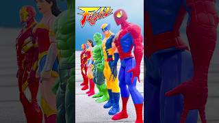 SUPER HEROES  CHRISTMAS DOMINO EFFECT THE AMAZING  Marvel Toys shorts funny [upl. by Nerek]