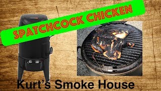 Spatchcock Chicken CharBroil Big Easy 3 in 1 Smoker Roaster and Grill [upl. by Eldreda]