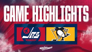 Winnipeg Jets vs Pittsburgh Penguins  Game Highlights [upl. by Landing17]