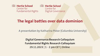 Katharina Pistor  The legal battles over data dominion [upl. by Hara877]