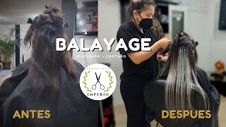 EXTENSIONES CABELLO NATURAL QUITO TECNICA BALAYAGE  CASTAÑO Y PLATINADO  IMPERIO DEL CABELLO EC [upl. by Bever]