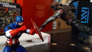 Captain America Stop Motion Captain America vs Winter Soldier [upl. by Jarid]