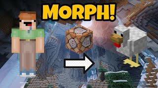 How to morph into any mob in with commands  Minecraft bedrock and Java edition [upl. by Savior]