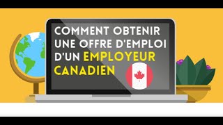 Comment obtenir une offre demploi dun employeur canadien [upl. by Maia]