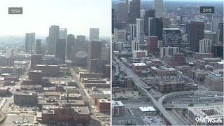 1994 vs 2019 An aerial view of downtown Denver and Coors Field [upl. by Aicilav]