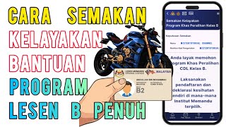 Cara Semak Kelayakan Lesen B Full [upl. by Mitran]