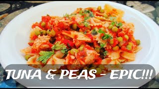 FARFALLE TONNO E PISELLI how to cook tuna pasta pasta with peas the Italian way  easy recipe [upl. by Dorree]