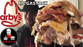 Arbys NEW 5 Meat Megastack sandwich Review [upl. by Gilles]