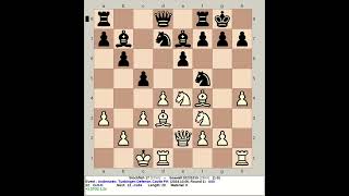 Stockfish 17 vs Seawall 20231015  Anderssen Tuebingen Defense chess [upl. by Atiuqcir]