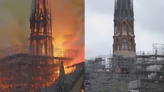 Notre Dame Cathedral Building Progress 5 Years After Fire [upl. by Llemhar]