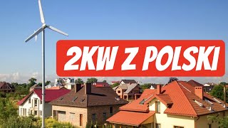 Elektrownia Wiatrowa 2kW 32m średnicy 4000zl z Polski [upl. by Ydnec]