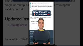 New Changes to Visitor Visas [upl. by Asenab]