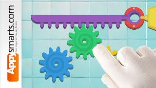 Educational Puzzle Game for Kids Crazy Gears  iPad app demo [upl. by Aholla]