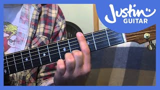 E Shape Barre Chord Grip Major and Minor Guitar Lesson IM111 How to play IF Stage 1 [upl. by Notyal]