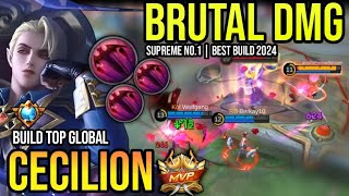 CECILION BEST BUILD 2024  BUILD TOP GLOBAL CECILION GAMEPLAY  MOBILE LEGENDS✓ [upl. by Esbenshade]