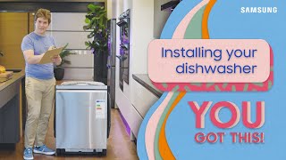 How to install your dishwasher  Samsung US [upl. by Aronal499]