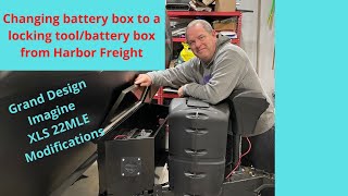 Installation of Harbor Freight Tool  Battery Box on the Tongue of a Grand Design Imagine XLS 22MLE [upl. by Aisatsana]