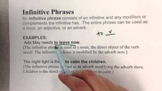 Infinitives [upl. by Niwroc]