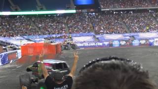 Monster Jam POD Gillette Stadium Foxborough MA  Monster Energy Freestyle [upl. by Julianna]