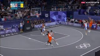 Netherlands vs France 1817 Men’s 3x3 Basketball final highlights Gold medal Paris Olympics 2024 [upl. by Jacy]