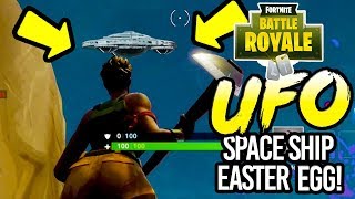 FORTNITE Secret UFO Space ship Easter Egg Found in Fortnite Fortnite Battle Royale [upl. by Rakia]