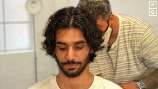 LONG HAIR to MEDIUM LENGTH Wavy Mens Haircut TRANSFORMATION [upl. by Kahcztiy]