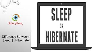 Difference Between Sleep and Hibernate [upl. by Anehsuc]