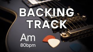 Easy BACKING TRACK in Am  Fusion Ballad  80bpm  Chords Am G F [upl. by Enylecoj392]