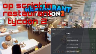 restaurant tycoon 2 op script [upl. by Mayman]