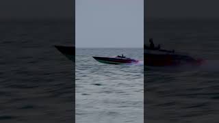 Cigarette boat flies by but doesnt enter the Haulover Inlet [upl. by Samaj]