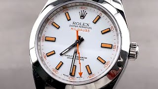 Rolex Milgauss White Dial 116400 Rolex Watch Review [upl. by Eniarrol]