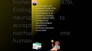 Sociobiology definition social biology sociobiology socialbiology biology youtubeshorts [upl. by Akemot]